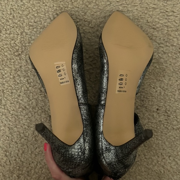 Never been worn Michael Antonio sliver and black heels. - Picture 5 of 6